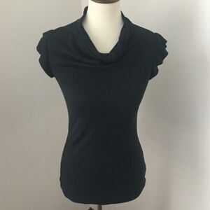 Banana Republic short capped sleeve cowlneck wool blend sweater
